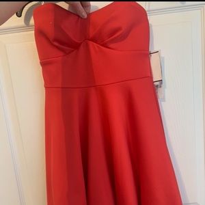 Red Strapless Dress